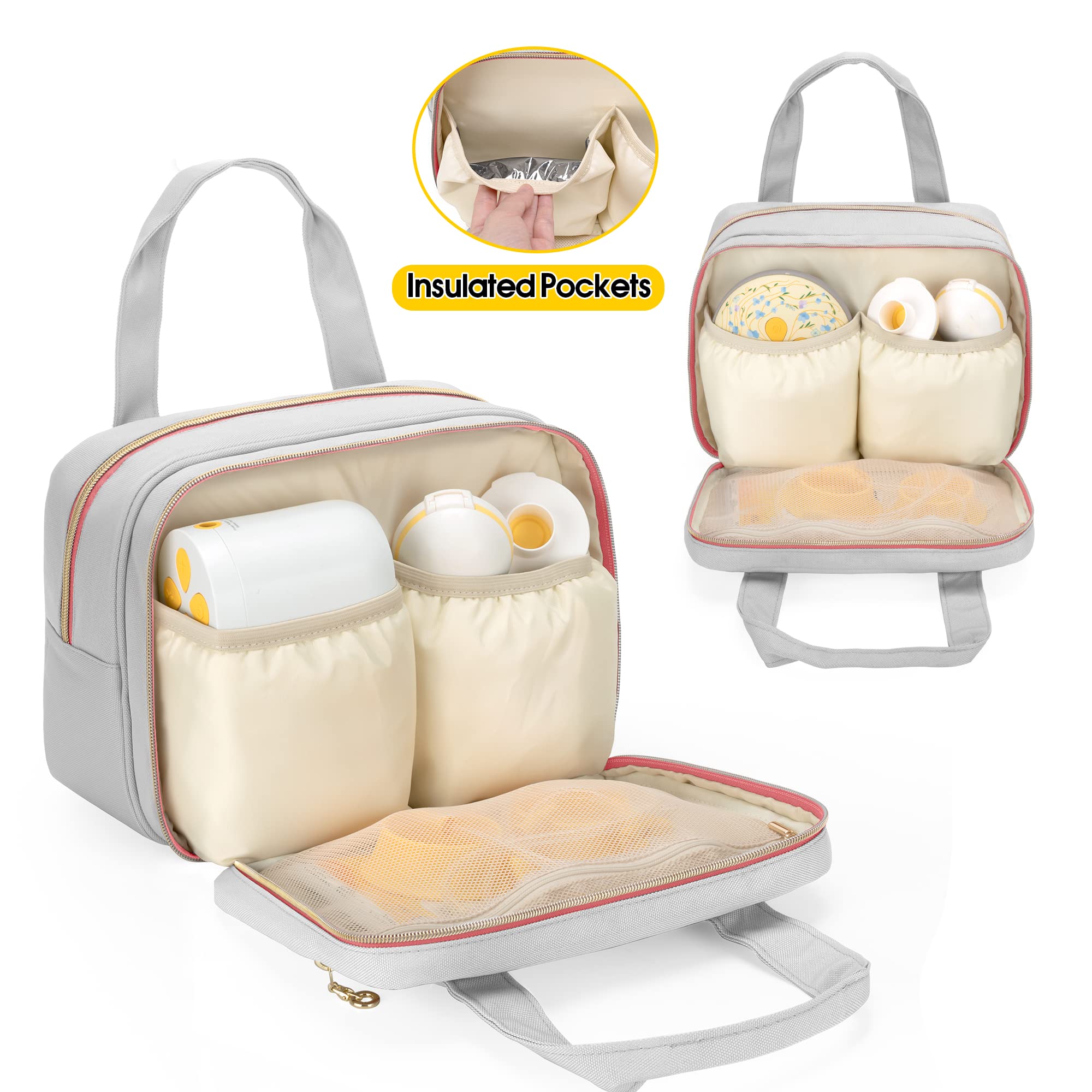 Damero bag padded pockets protect your pump and shields during daily activities