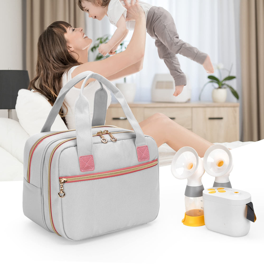 Damero bag at work or outdoors demonstrates organized pumping routines
