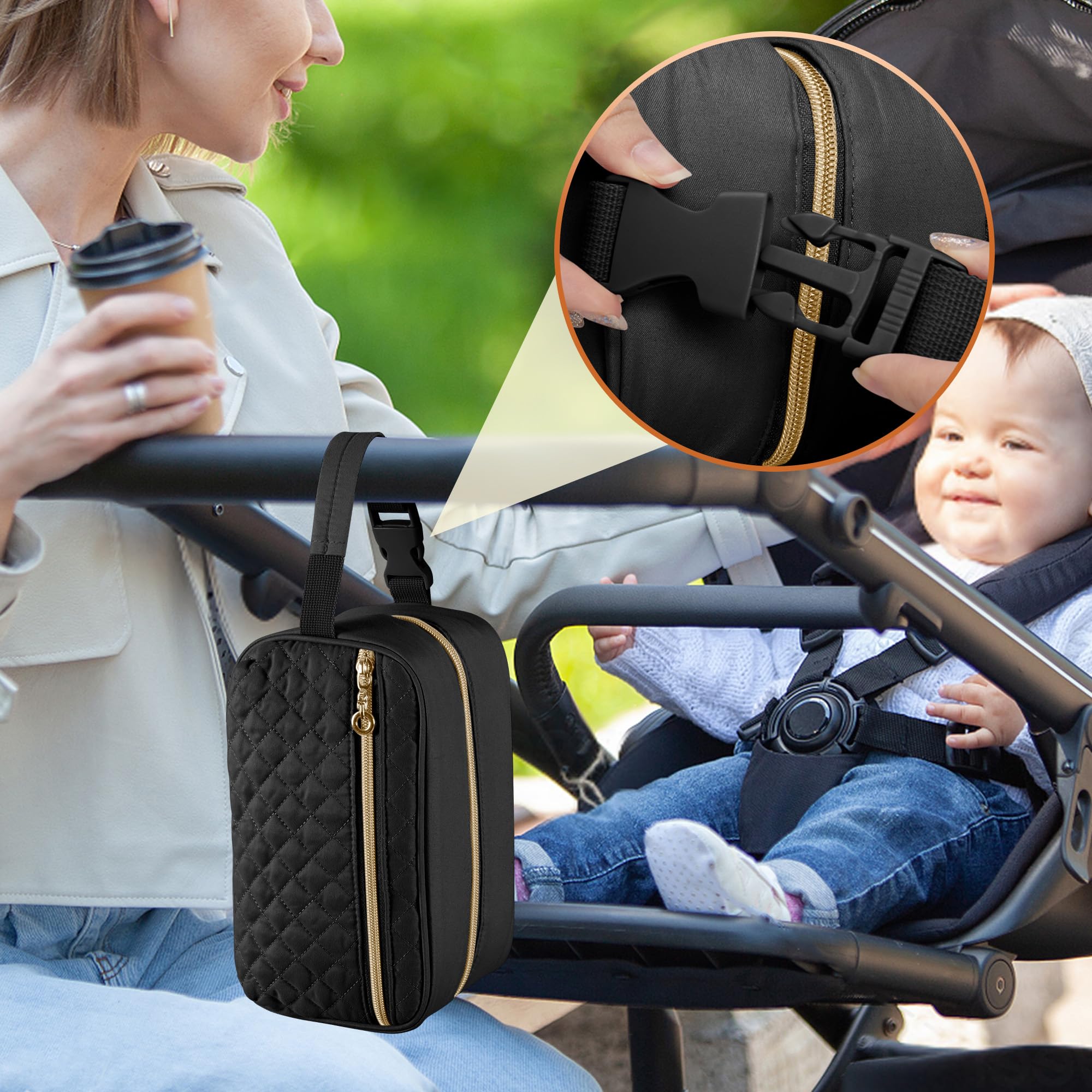 Damero bag back pocket stores snacks or small items