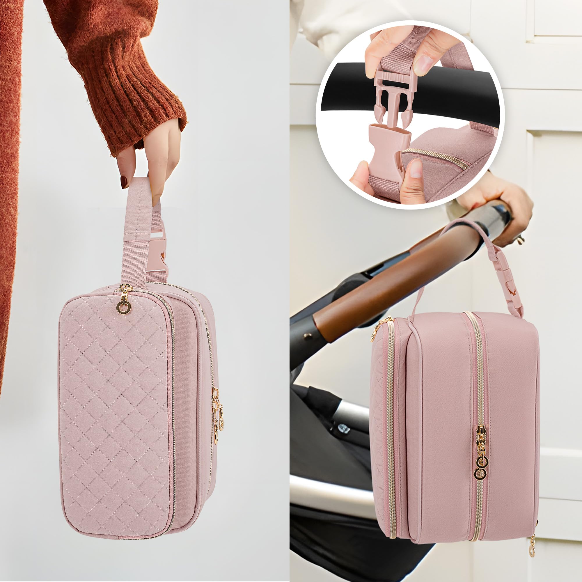 Damero bag back zipper pocket provides quick access to essentials