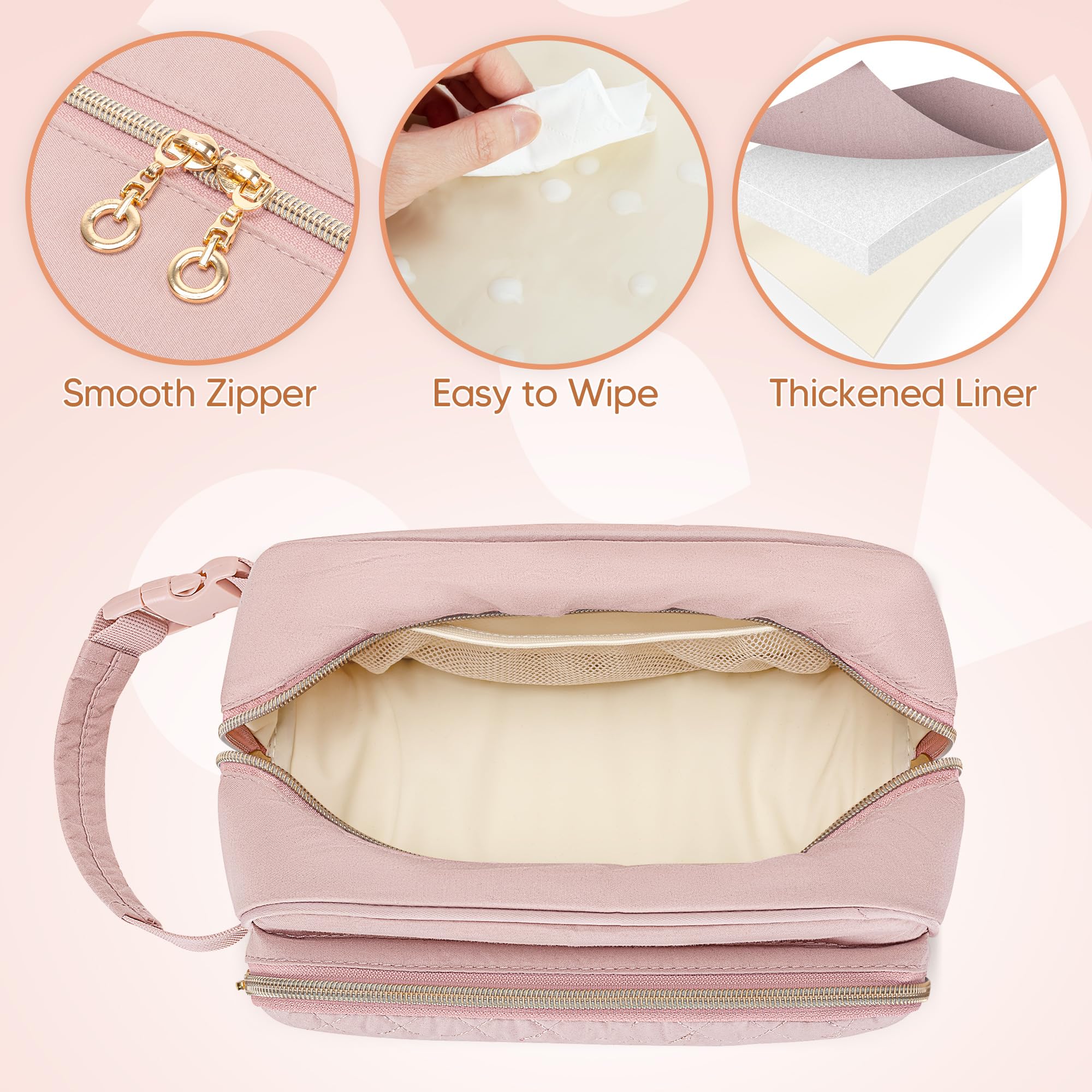 Damero insulated layer highlights leak-proof lining for travel