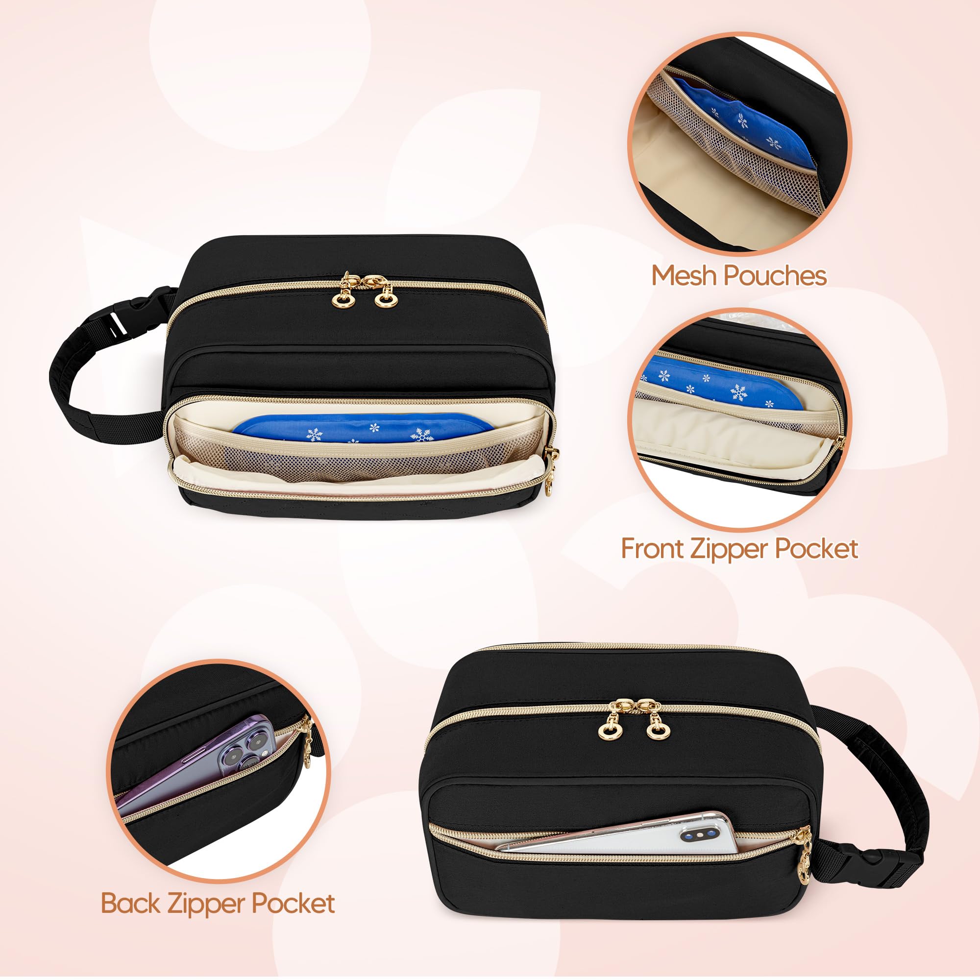 Damero breastmilk cooler bag doubles as a snack or toiletry bag for versatility.