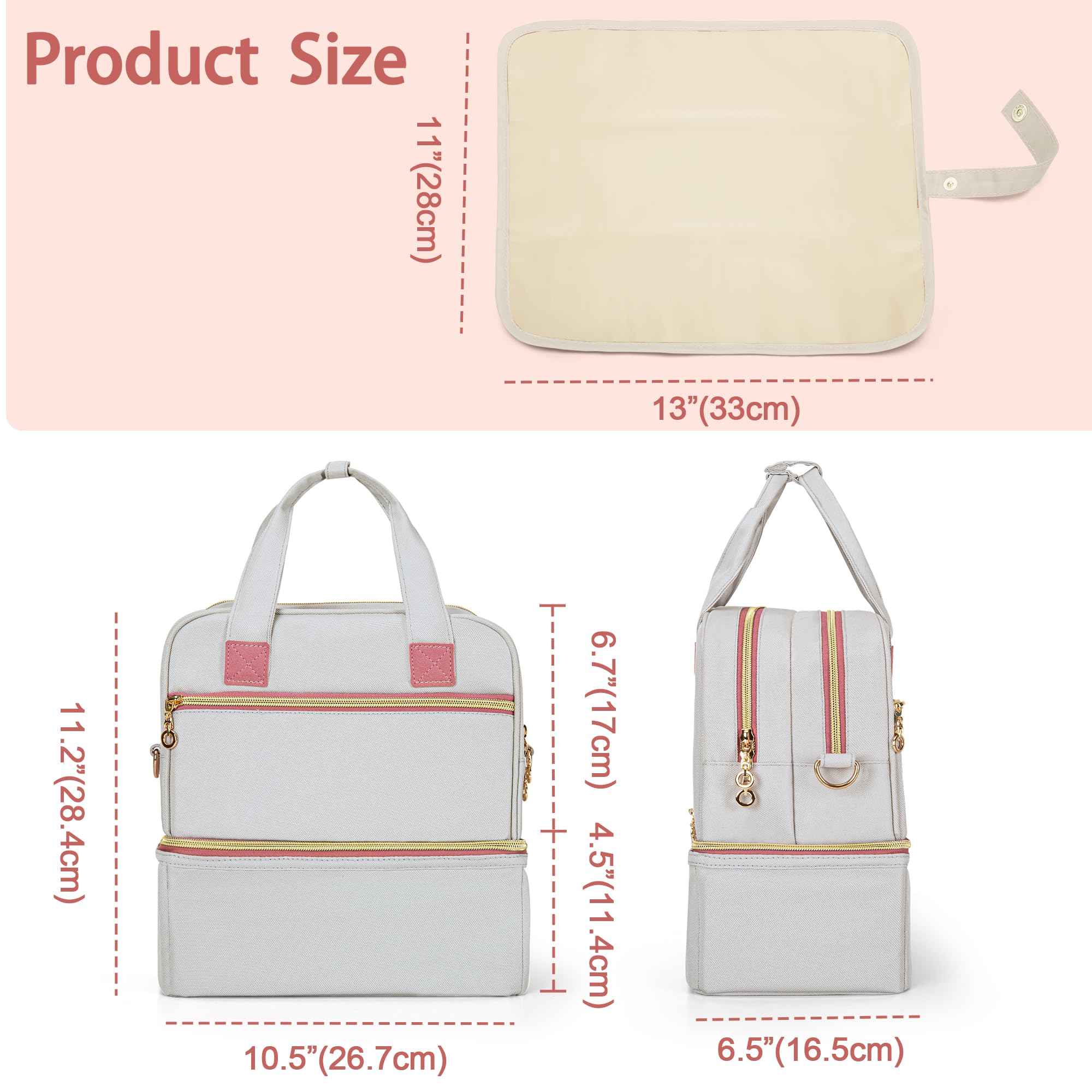 Damero padded cushion top pocket protects pumps during transit