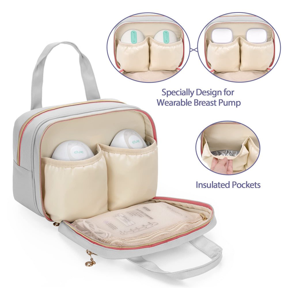 Damero bag main compartment fits up to 9-ounce bottles and an ice pack.