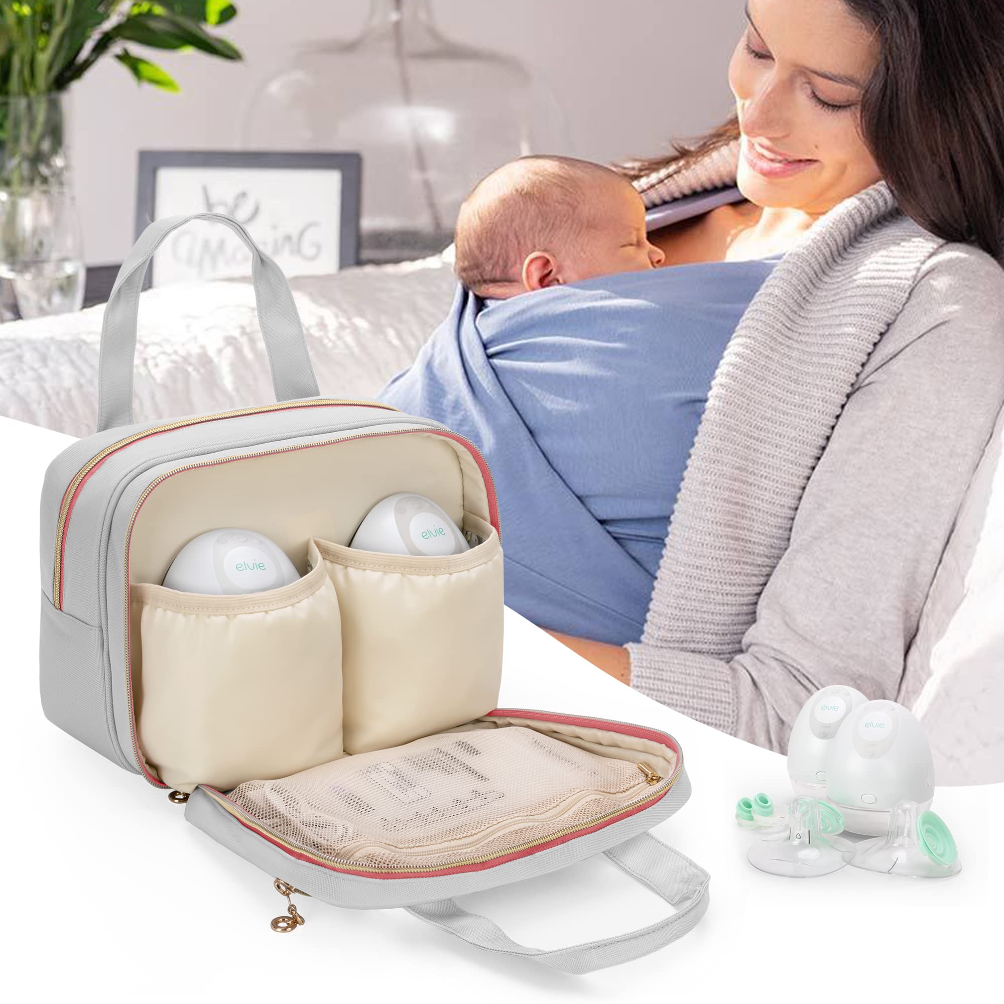 Damero bag doubles as a breast milk cooler bag for outdoor days.