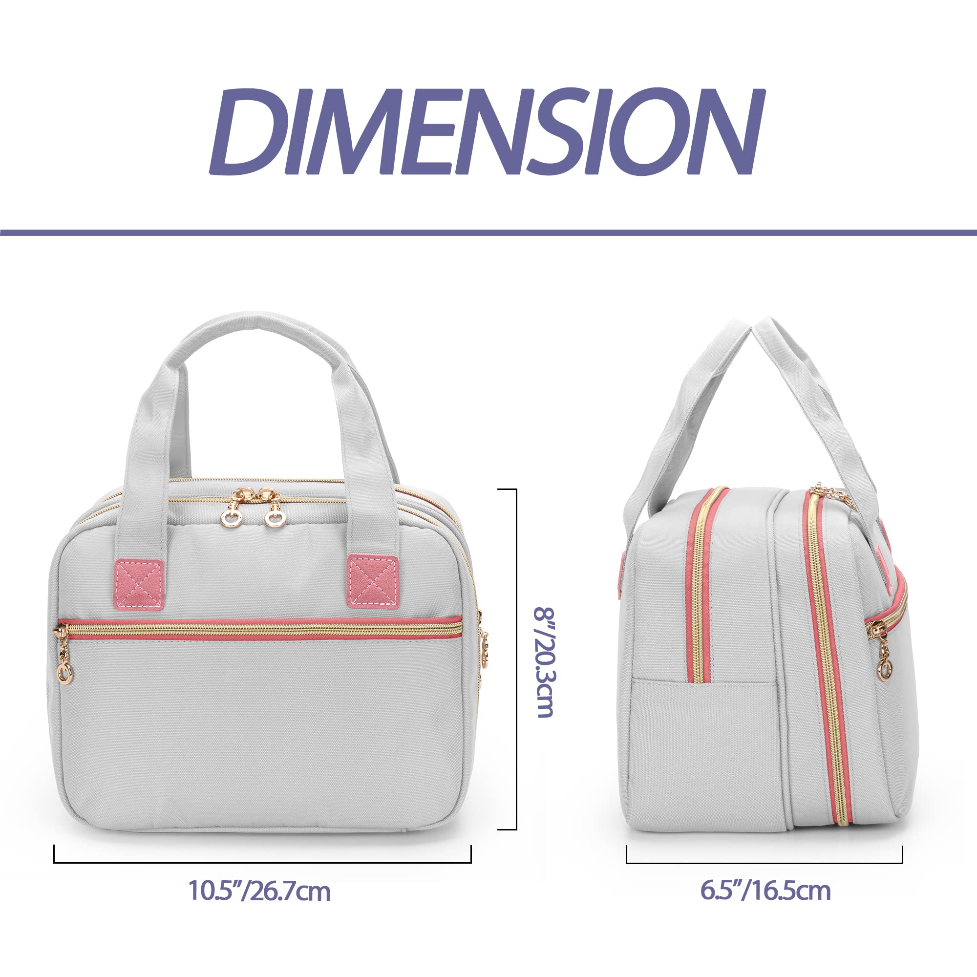 Damero bag two-way zipper provides quick, easy access to essentials.