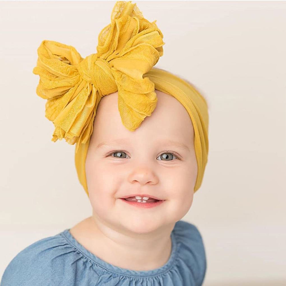 DANMY baby headband gray bow, versatile accessory for daily and party looks