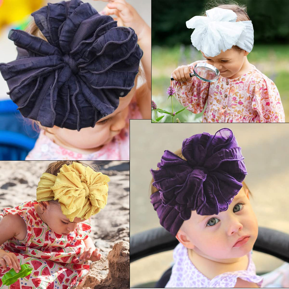 DANMY baby headband yellow bow, cheerful style for birthdays and outings