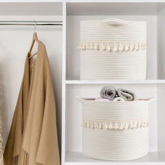 Danpinera storage basket for toys and blankets keeps bedrooms tidy.
