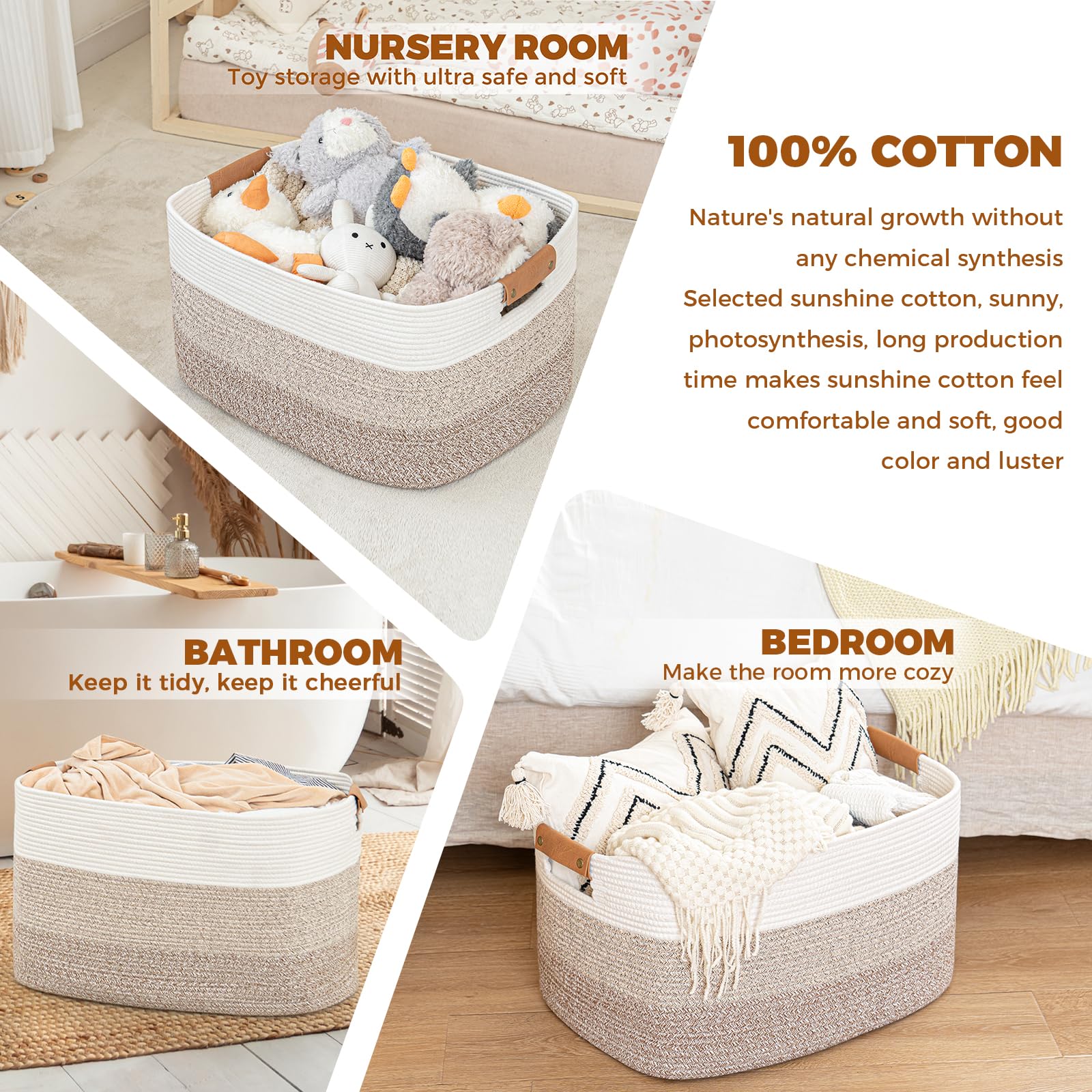 Folded Danpinera blanket basket saves space when not in use