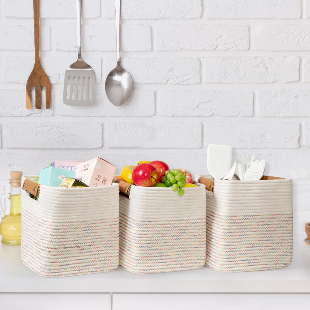 danpinera handmade cotton baskets with unique textures for stylish organization