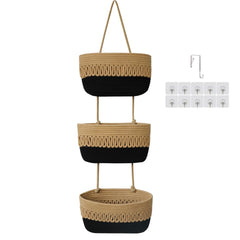 The danpinera over-the-door hanging baskets offer organized storage with a 3-tier design.