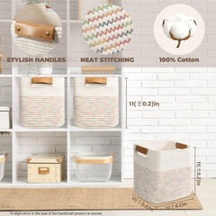 danpinera soft boho woven baskets with durable cotton and warm texture