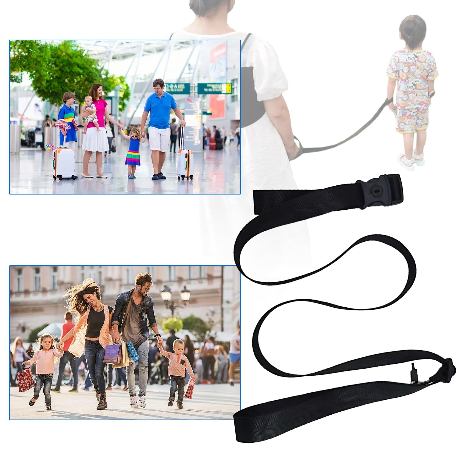 DanVirtuous child safety wristband for outdoor use enables calmer family trips