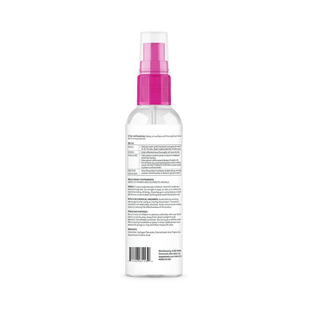 Dapple cleaner spray bottle for on-the-go cleaning of pump parts.