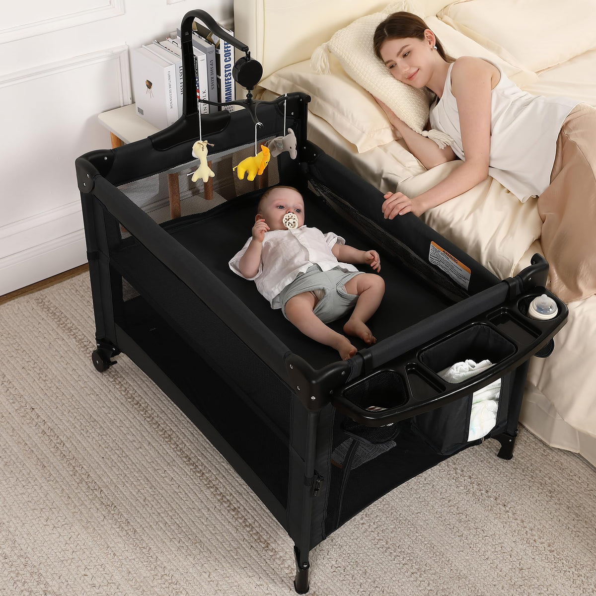 Dapue Pack and Play 5-in-1 setup for versatile naps and play