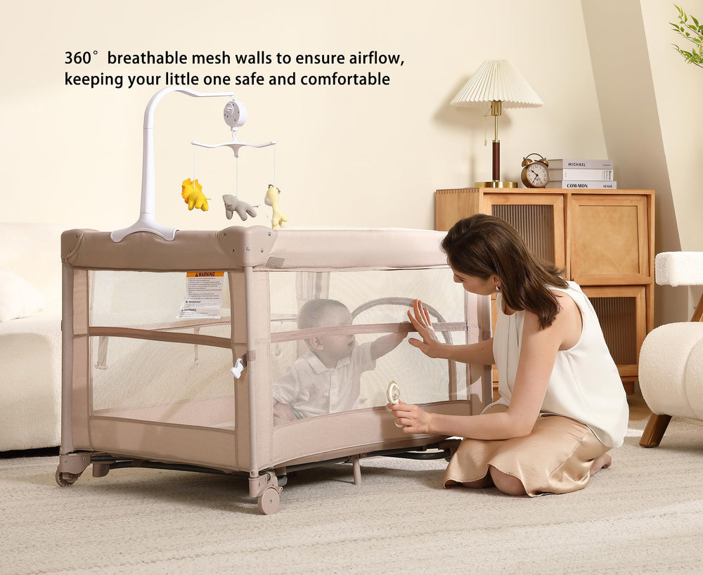 Dapue 5-in-1 playard suits newborns to toddlers