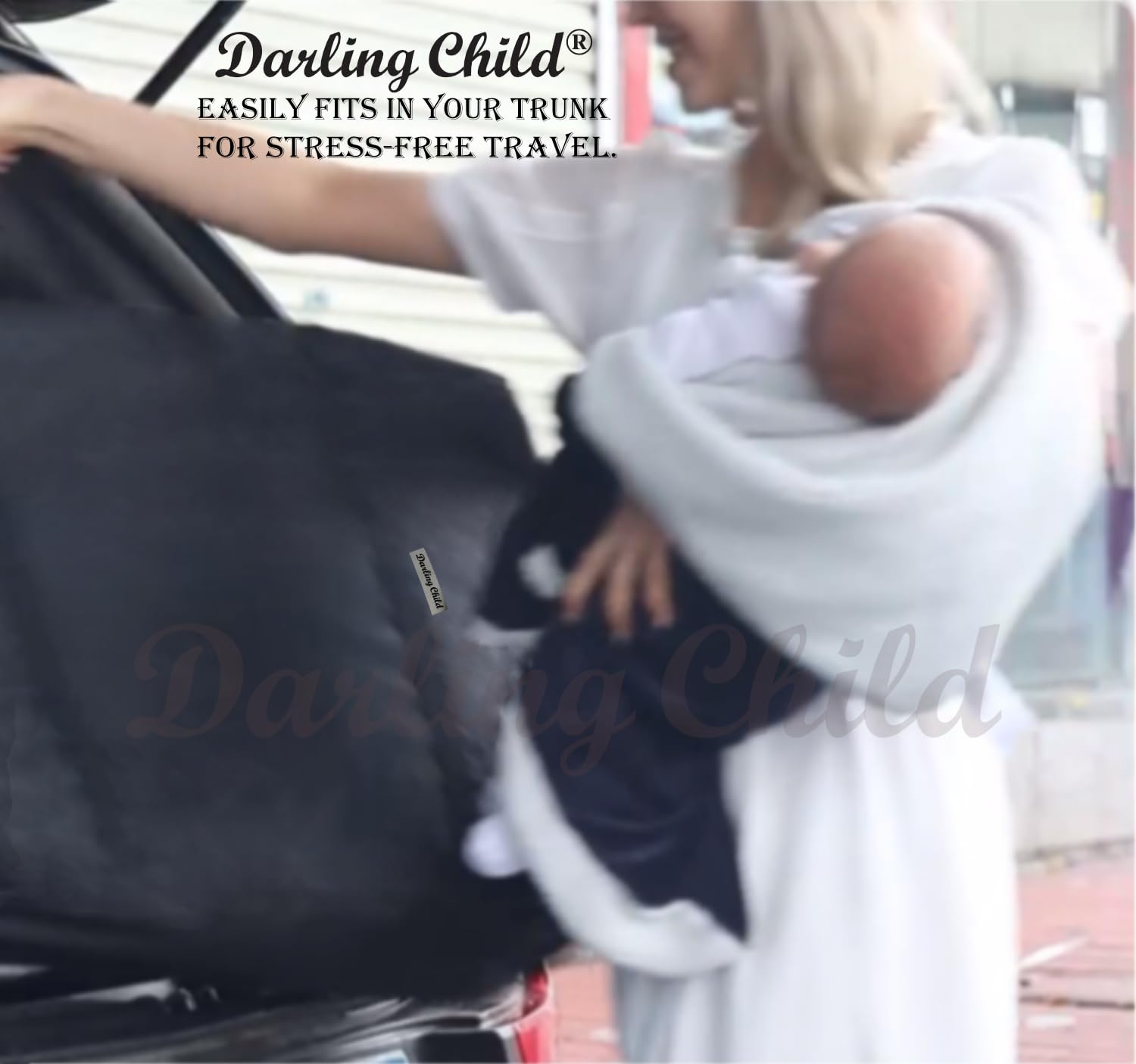 Darling Child foldable bassinet with travel bag for storage.
