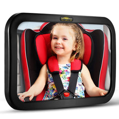 DARVIQS Baby Car Mirror shows a wide rear-facing view for monitoring your infant.
