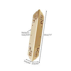 Dasaziya brass corner guard for cabinet corners, guards against chips and wear.
