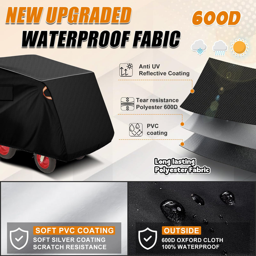 Daspom 6-passenger stroller cover includes a storage bag for convenient carry.