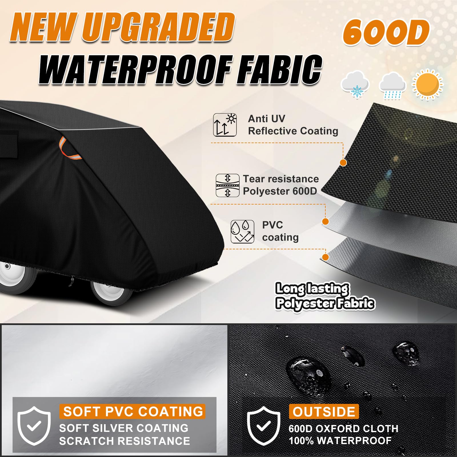 Daspom storage bag stores the cover neatly when not in use.