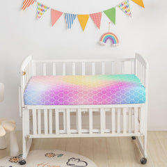 Datura Home mermaid scales crib skirt enhances tidy nursery aesthetics