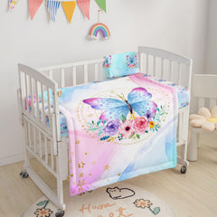 Datura Home fitted sheet with butterfly print for snug, breathable mattress fit.