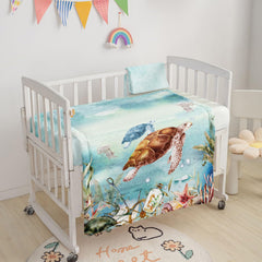 Datura home Turtle2 fitted sheet for crib bedding keeps baby sleeping cool and clean