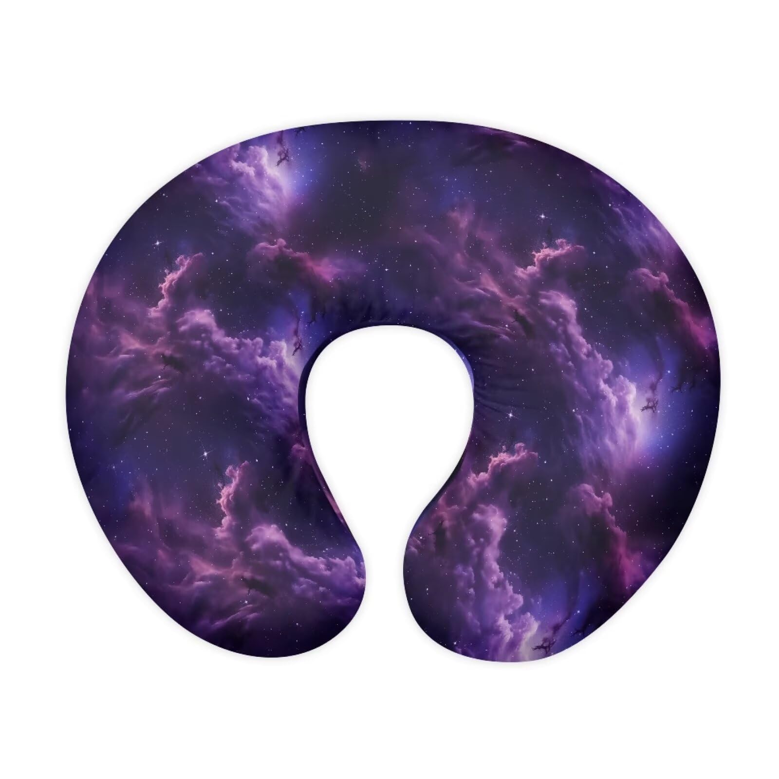 Daulesho Purple Galaxy nursing pillow cover front view showing soft fabric