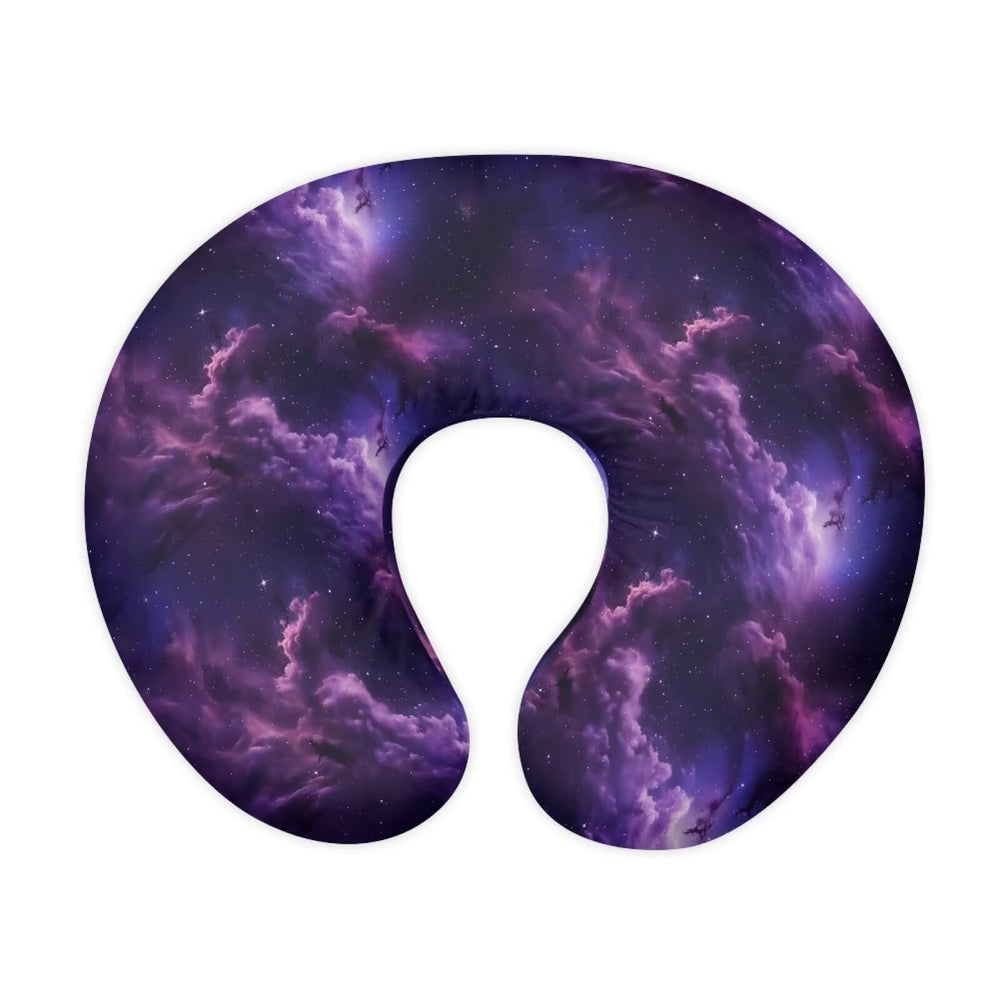 Daulesho Purple Galaxy nursing pillow cover front view showing soft fabric