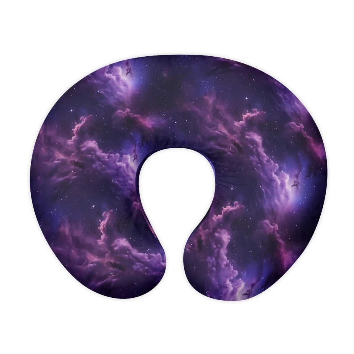 Daulesho Purple Galaxy nursing pillow cover front view showing soft fabric