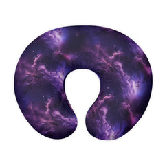 Daulesho Purple Galaxy nursing pillow cover front view showing soft fabric