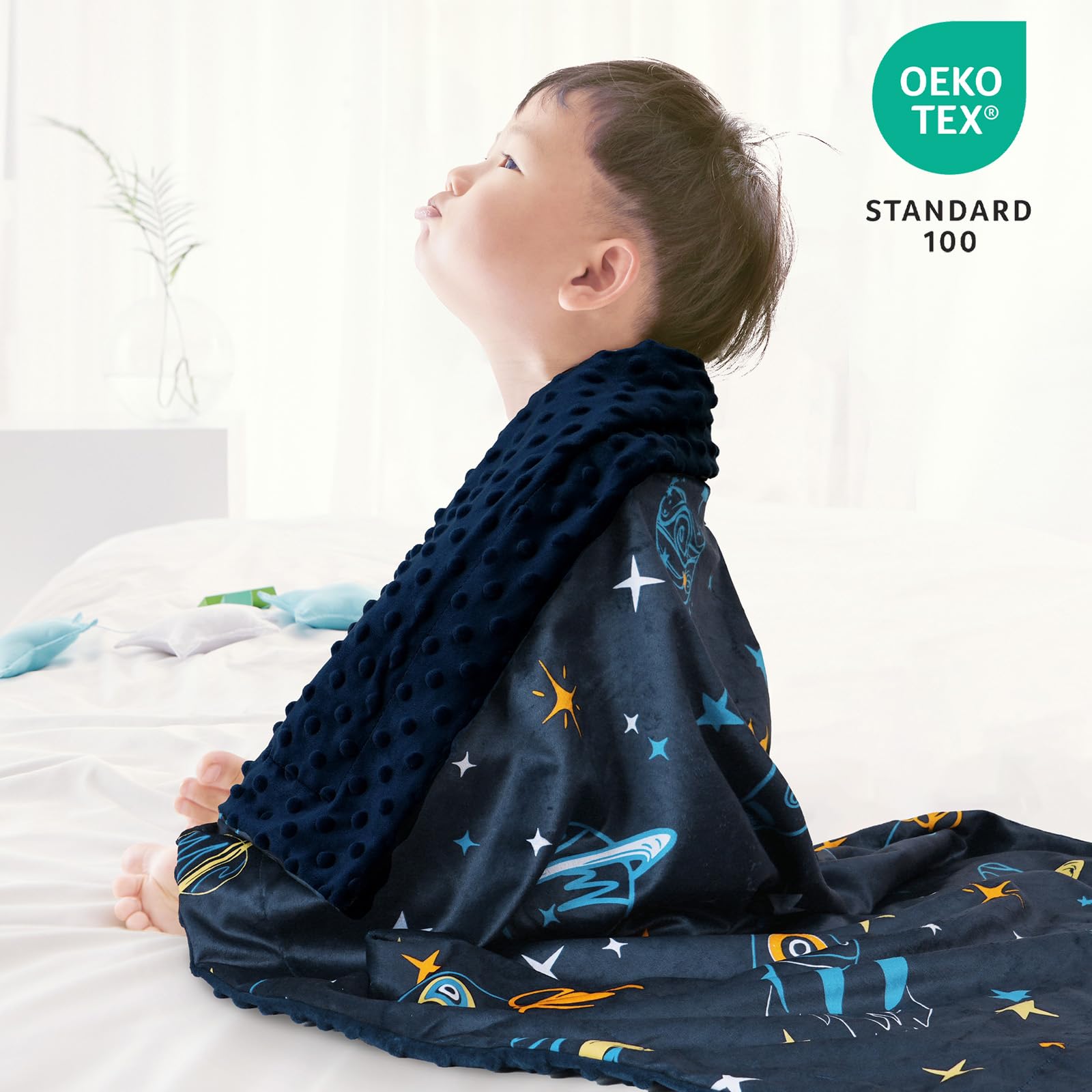 David's Kids Minky blanket breathable fabric feels light and soft.