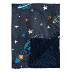 David's Kids Minky blanket floral pattern offers soft comfort for newborns.