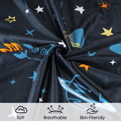 David's Kids Minky blanket woodland animals pattern soothes during naps.