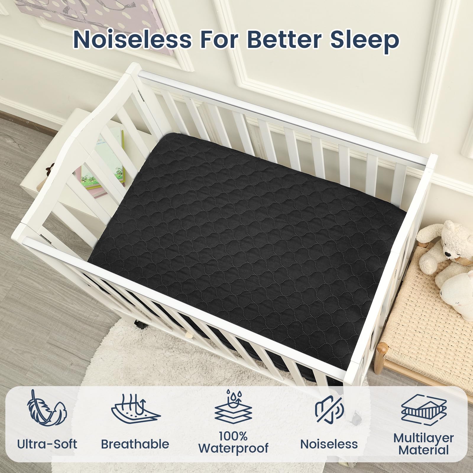 Davids Kids 4-layer protector with breathable top layer reduces moisture transfer.
