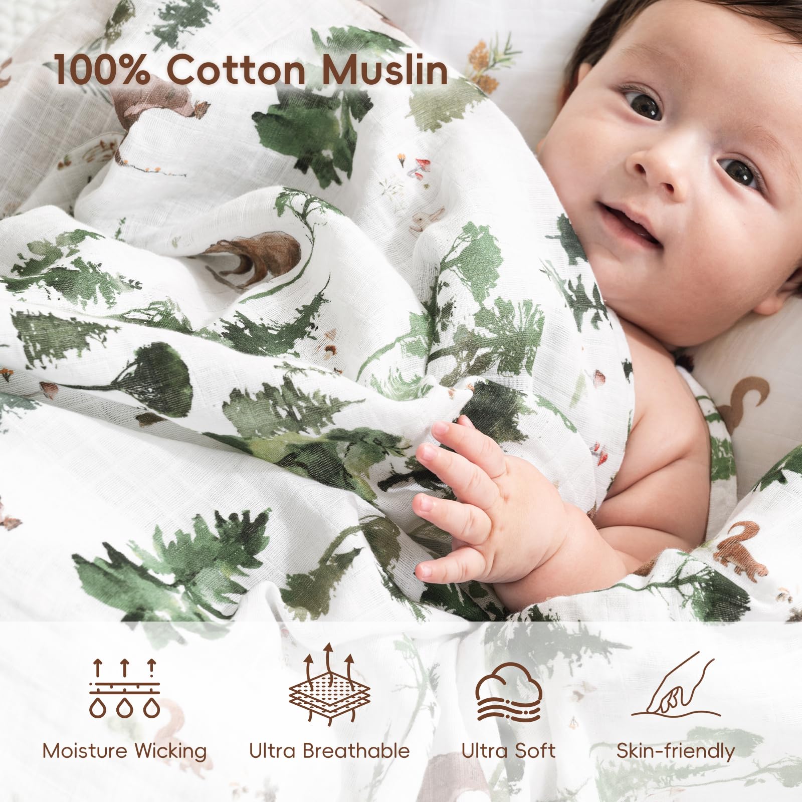 David's Kids swaddle blanket supports nursing covers, burp cloths, stroller shade, and tummy time