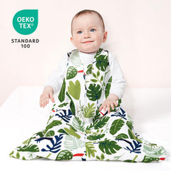 david's kids leaf sleep sack back view emphasizes generous legroom.