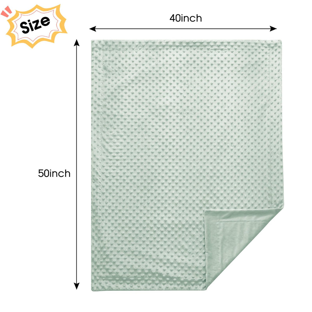 David's Kids sage green blanket packaged in gift box