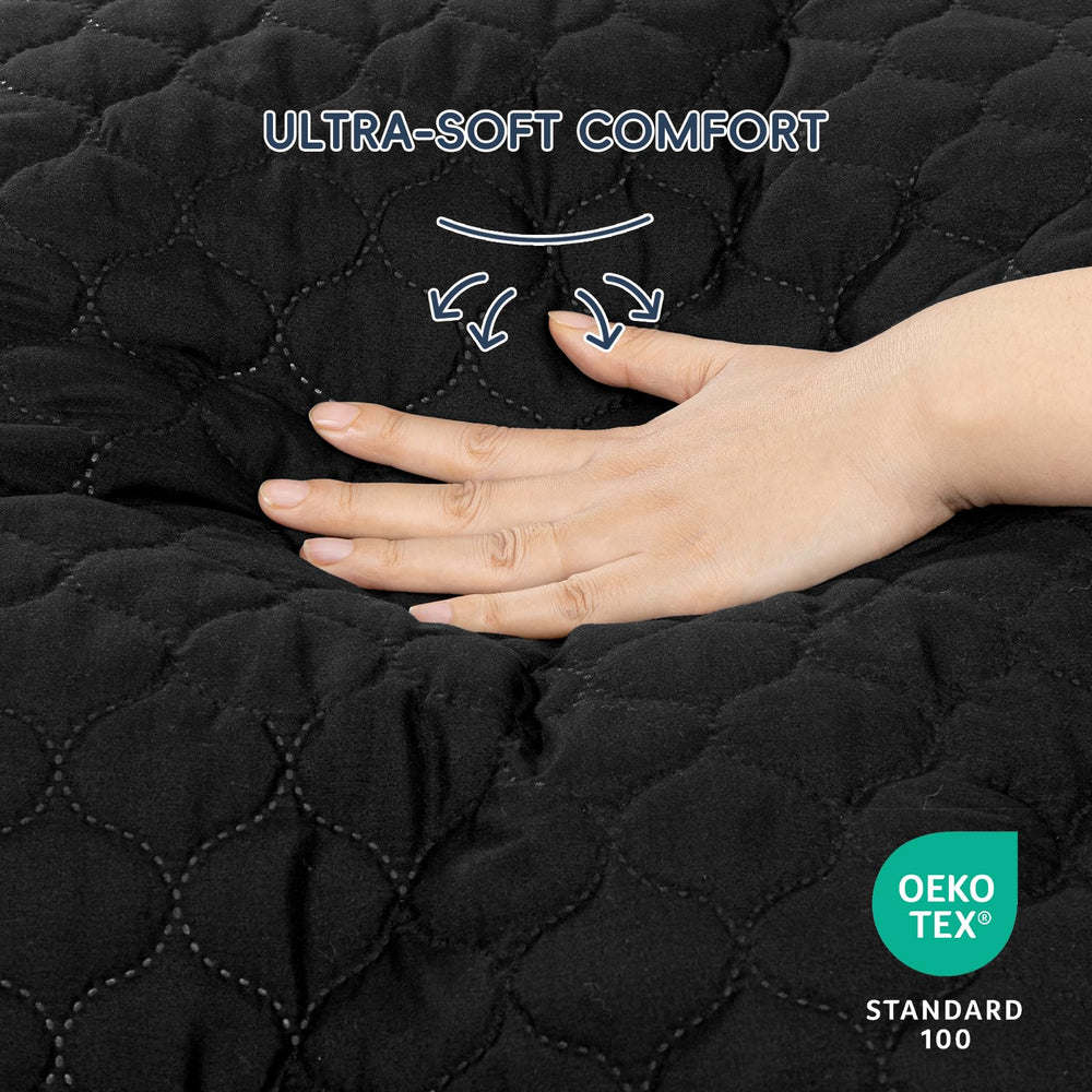 Davids Kids waterproof pad highlighting 360° elastic skirt for secure fit.
