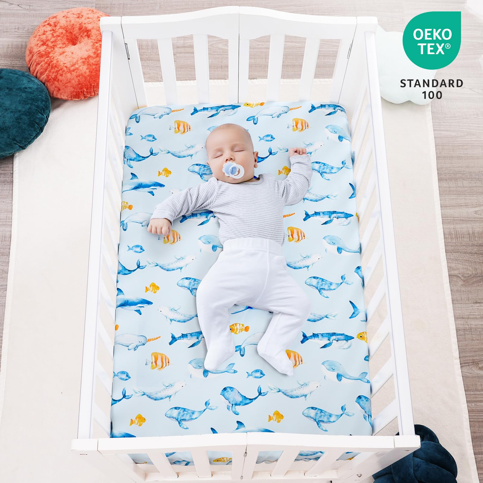 David's Kids soft microfiber fabric provides breathable comfort for restful naps.