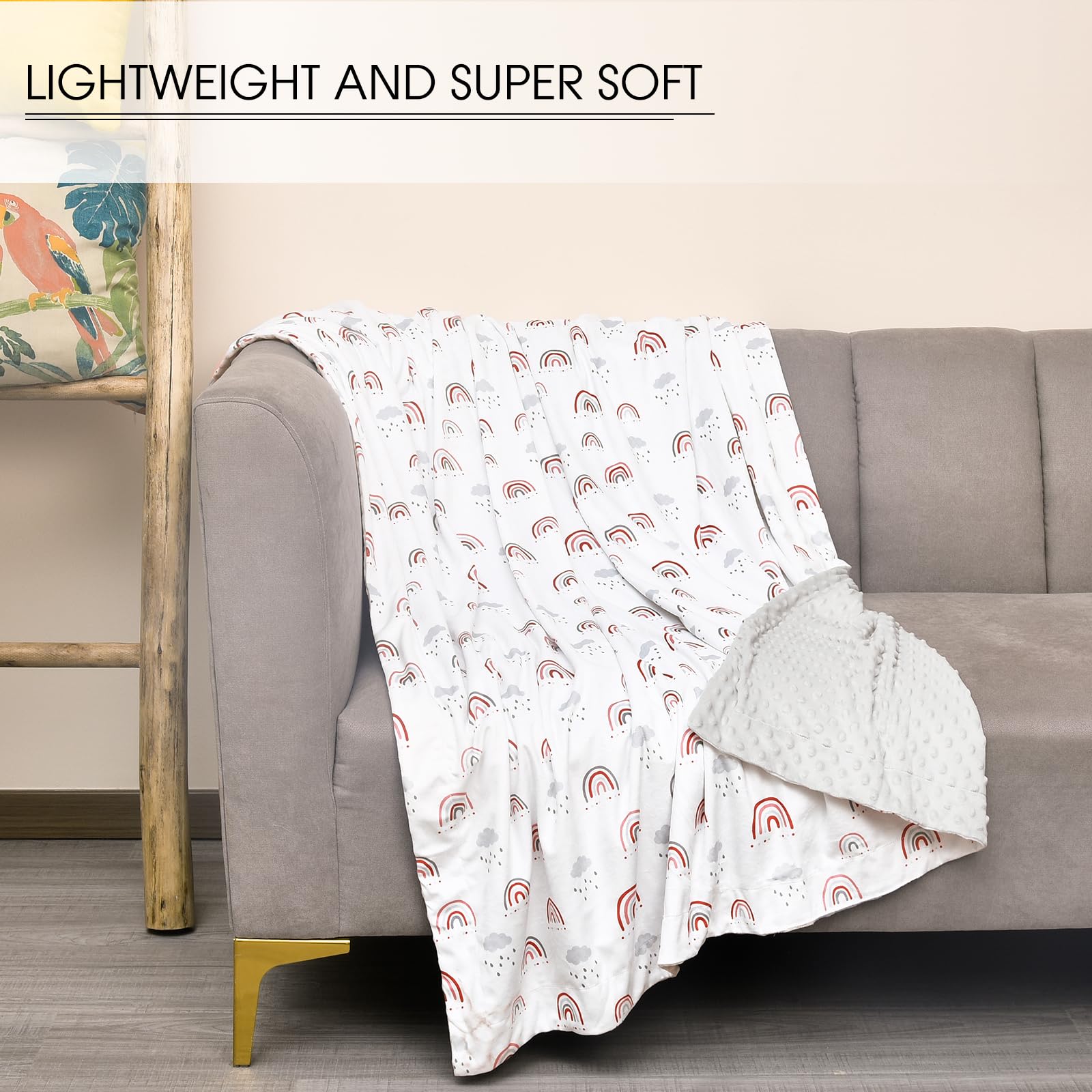 David's Kids Minky blanket breathable soft fabric keeps baby comfortable.