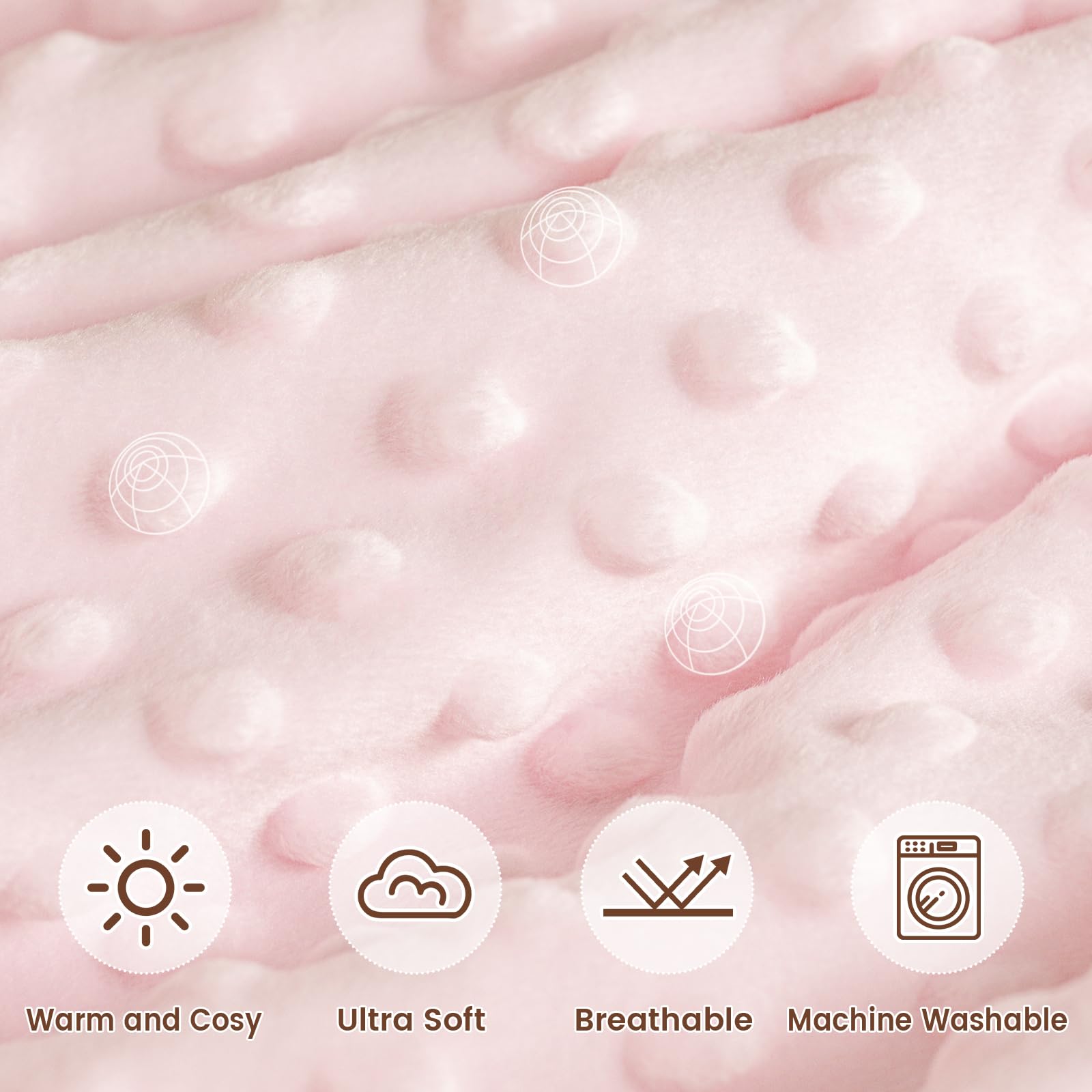 David's Kids Minky blanket rainbow design enhances nursery decor and comfort.