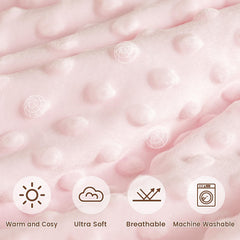 David's Kids Minky blanket rainbow design enhances nursery decor and comfort.
