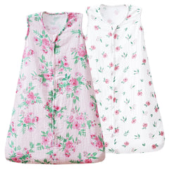 David's Kids muslin sleep sack front view highlighting breathable 100% cotton fabric.