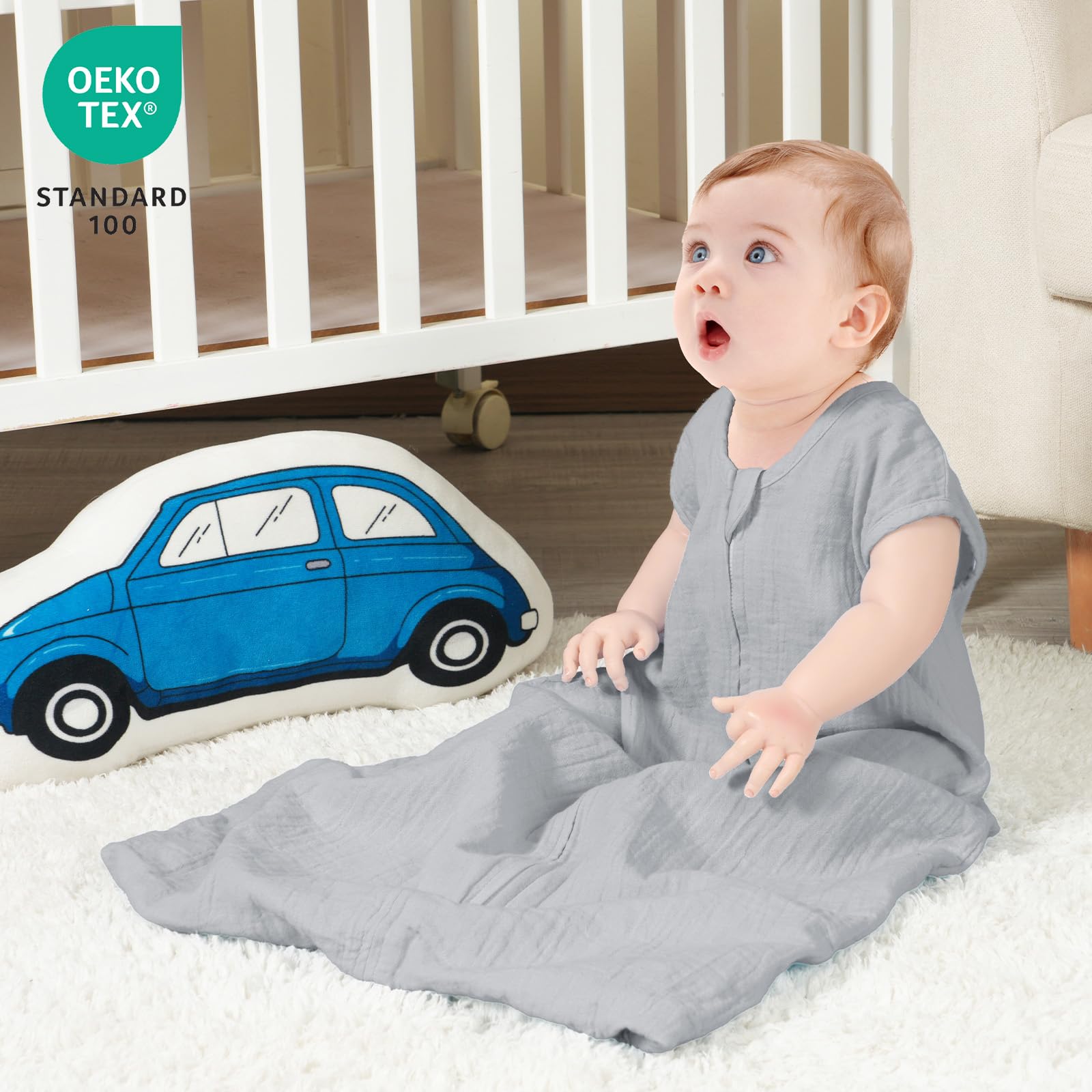 David's Kids sleep sack is machine washable for busy parents