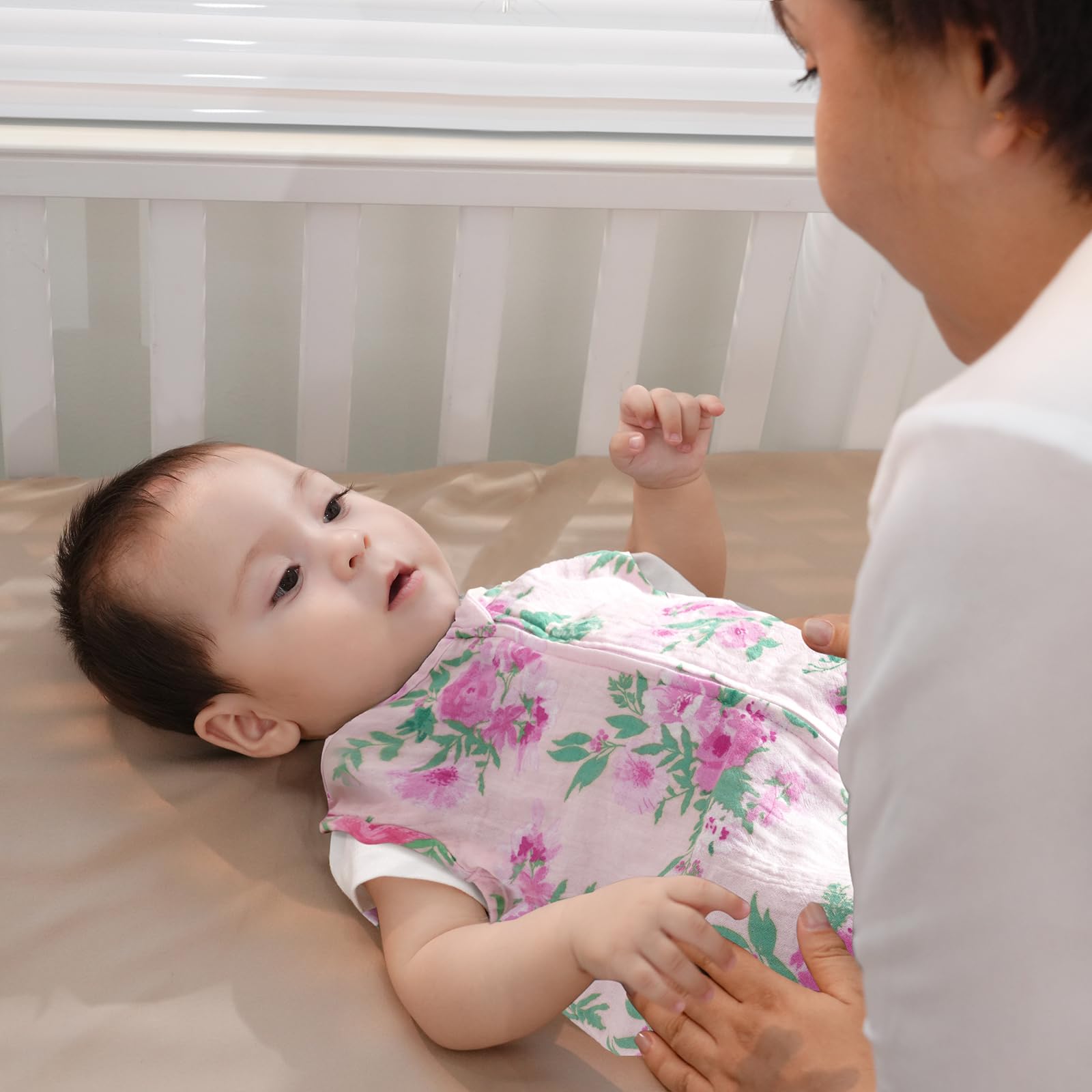 David's Kids muslin sleep sack with OEKO-TEX certification supports skin-friendly comfort.