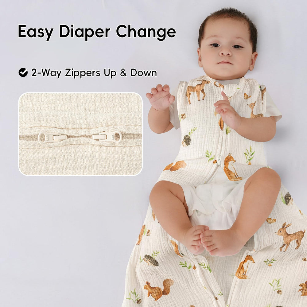 David's Kids sleep sack has a protective zipper flap to guard skin.