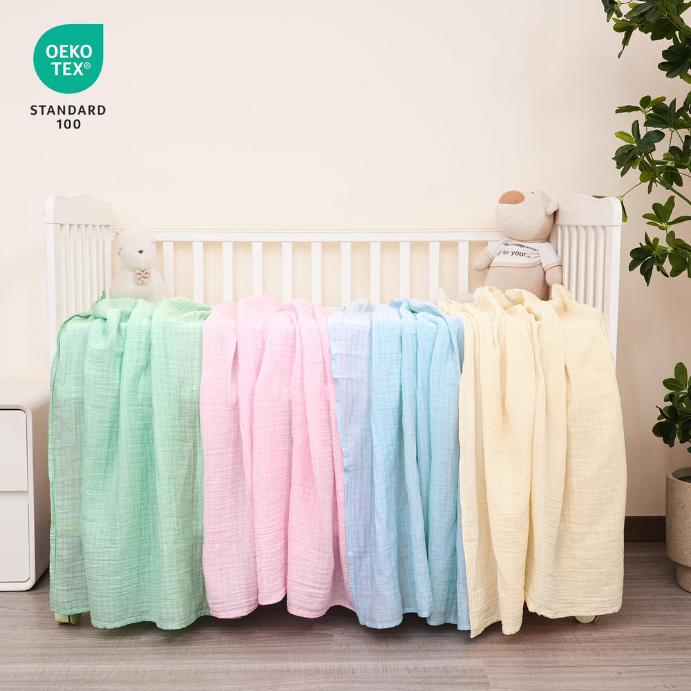 david's kids muslin swaddle blanket blue pattern ideal for daytime naps